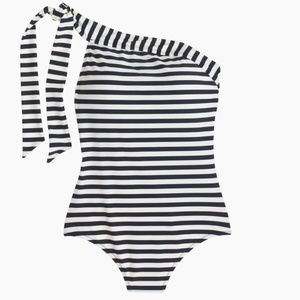 J. Crew Striped One-shoulder one-piece swimsuit 8